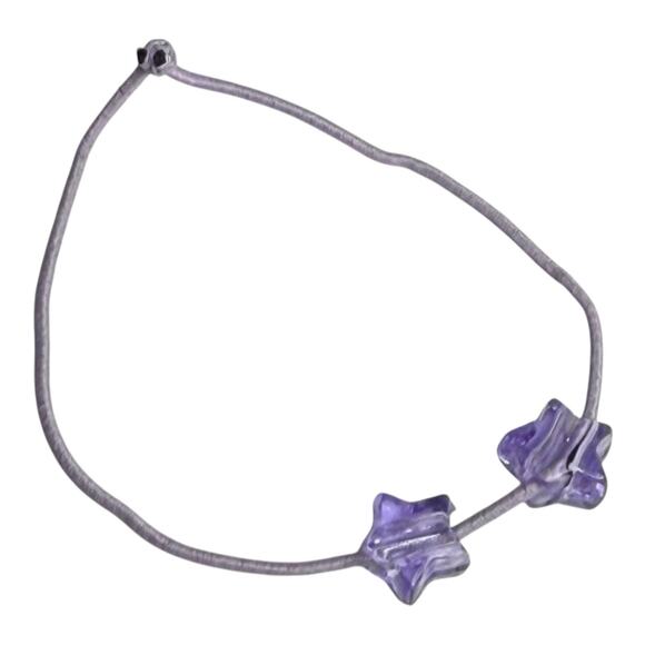 American Girl Hair Tie Accessory Starflower Outfit Purple Stars Ponytail Elastic - Picture 1 of 4